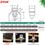 CCM pin-type cable tie fixing seat - Image 5