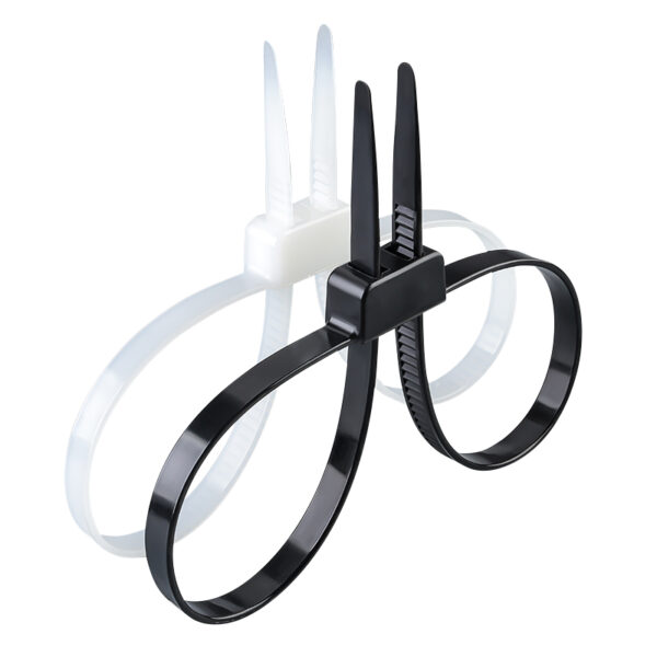 Double-lock nylon cable ties