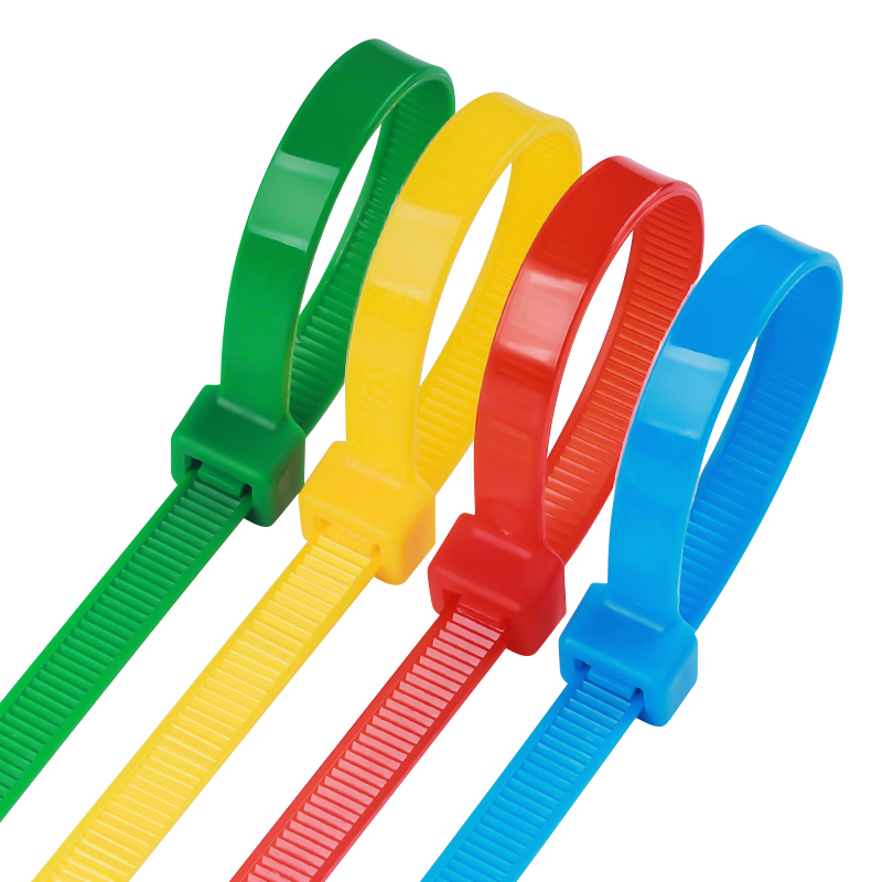 国标彩色扎带 白底 Wide Colored Nylon Cable Ties - Image 1