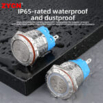 Blue Base Metal Push Button Switch - Image 3